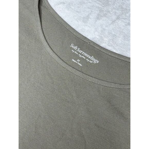 Soft Surroundings Tops - Soft Surroundings Womens‎ 2X Sage Green Long Sleeve Tunic Top